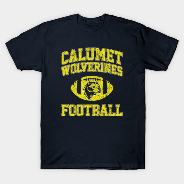 Calumet Wolverines Football T-Shirt by huckblade